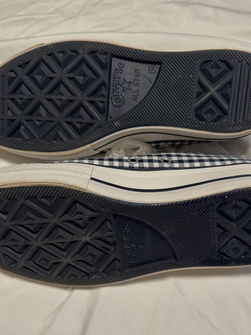 Converse Chuck Taylor All Star Lift Gingham Sneakers 8.5M #coquette#y2k#skater - Picture 6 of 9